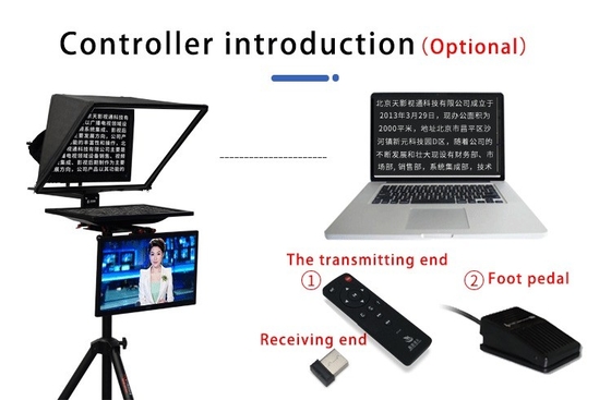24-дюймовый Flip Teleprompter для монитора студии с высокой светопередачей