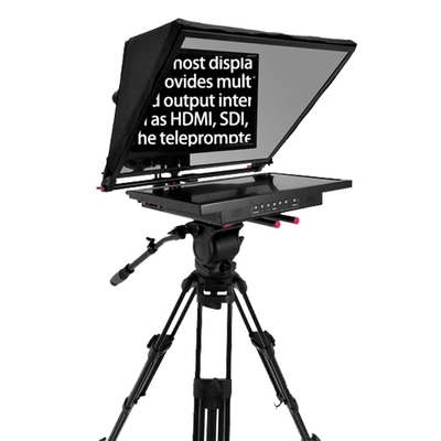 21G-GH 21дюймовый одноэкранный студийный телепромптер с профессиональным штативом и кастрами